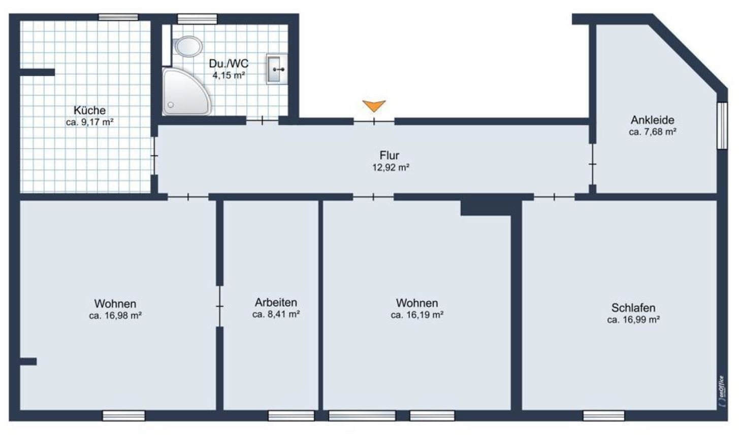 WG geeignete 4-Zimmer-Dachgeschosswohnung im Zentrum von Coburg