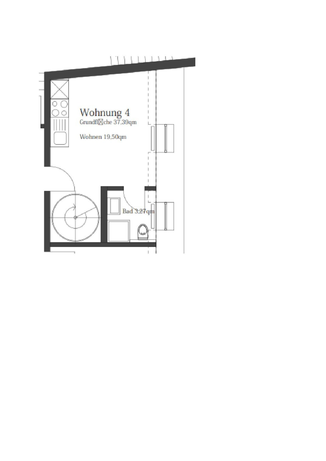 Grundriss WE 8 3. OG-1